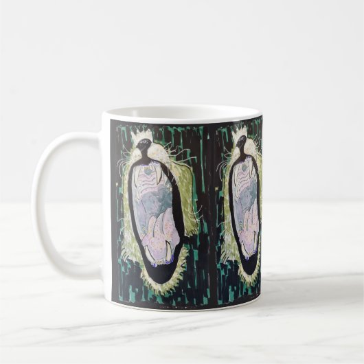 Löwengebrüll Kaffeetasse (Links)