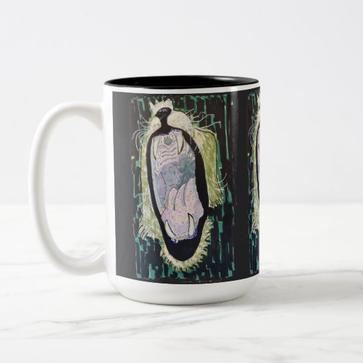 Löwengebrüll Zweifarbige Tasse (Links)