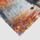 Löwengehen im Herbst Wasserfarbe Seidenpapier (Ausschnitt)