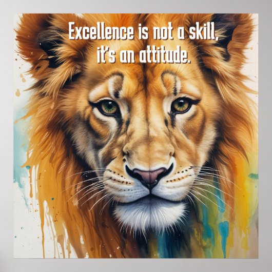 Löwengemälde Poster (Vorne)