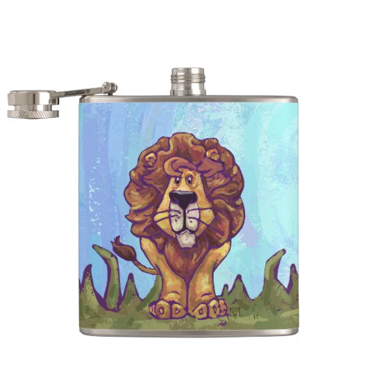 Löwengeschenke und -zubehör flachmann (Geöffnet)