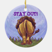 Löwengeschenke und -zubehör keramikornament (Hinten)