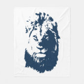 Löwengesicht Fleecedecke (Vorderseite)