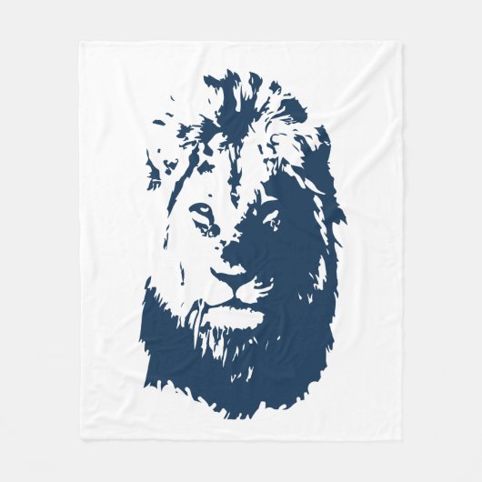 Löwengesicht Fleecedecke (Vorderseite)