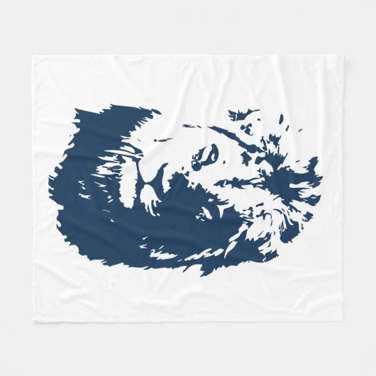 Löwengesicht Fleecedecke (Vorderseite (Horizontal))