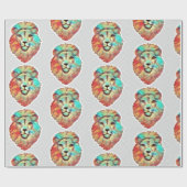 Löwengesicht-Geschenkpapier Geschenkpapier (Flach)
