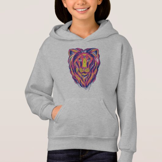 Löwengesicht Hoodie (Vorderseite)