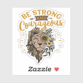 Löwengesicht ist stark und mutig aufkleber