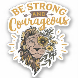 Löwengesicht ist stark und mutig aufkleber