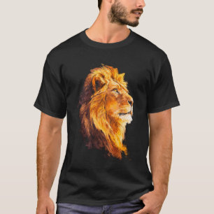Löwengesicht Kunst Tier Grafik Safari Afrikanisch T-Shirt