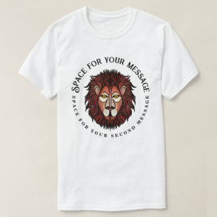 Löwengesicht Künstlerischer Kreis Individueller Te T-Shirt