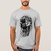Löwengesicht, Majestic Lion, Wilde Löwen T-Shirt (Vorderseite)