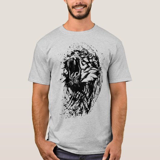 Löwengesicht, Majestic Lion, Wilde Löwen T-Shirt (Vorderseite)