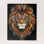 Löwengesicht mit Mist Puzzle (Vertikal)