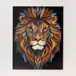 Löwengesicht mit Mist Puzzle