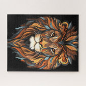 Löwengesicht mit Mist Puzzle (Horizontal)