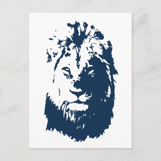 Löwengesicht Postkarte (Vorderseite)