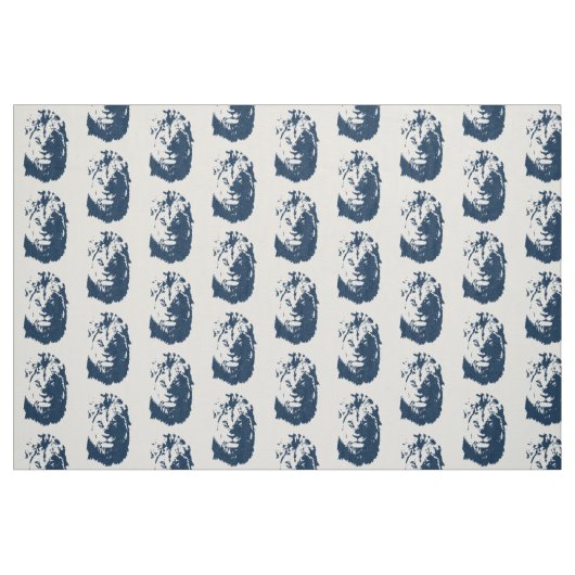 Löwengesicht Stoff (Fat Quarter (45,7 x 55,9 cm))