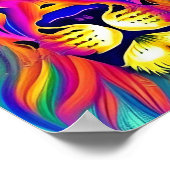 Löwengesichtsplakat Poster (Ecke)