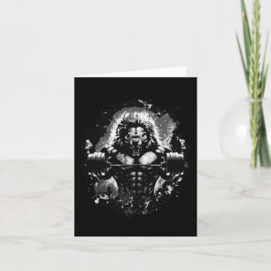 Löwengewichte Gym Besenarbeit Muskeln Bod Karte