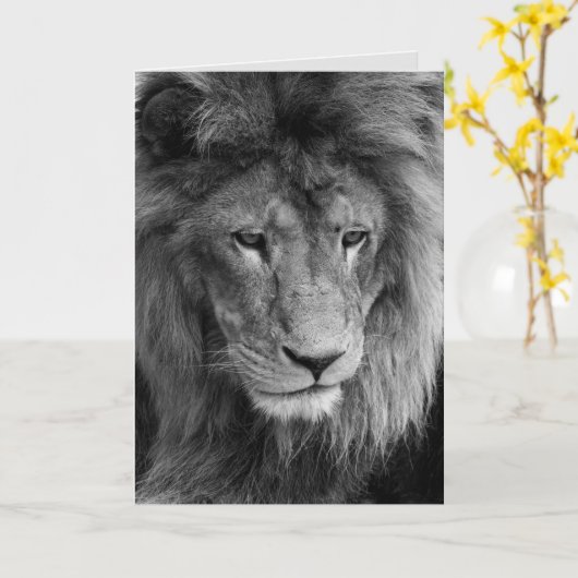 Löwengrüßkarte Karte (Gelbe Blume)