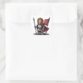 Löwenherz Quadratischer Aufkleber (Tasche)
