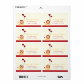 Löwenherz - Valentinstag-Etiketten (Vorne)