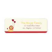 Löwenherz - Valentinstag-Etiketten (Vorne)