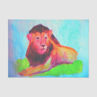 Löwenherz - Wild Animal Big Cat Zeichnend Kunst Seidenpapier