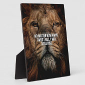 Löweninspirierung - Fall und Anstieg - Motivierend Fotoplatte (Seite)
