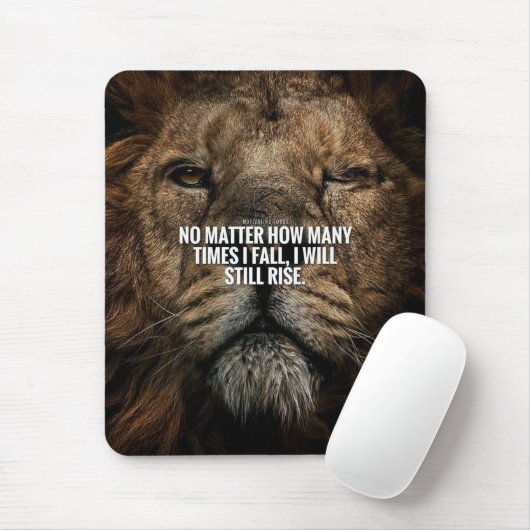 Löweninspirierung - Fall und Anstieg - Motivierend Mousepad (Mit Mouse)