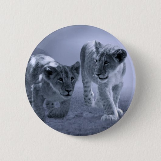 Löwenjungen spielen button (Vorderseite)