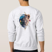 Löwenjunges Split-Face Basic Sweatshirt - Element  (Rückseite)