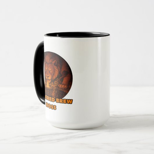 Löwenkaffeemänner Tasse (Vorderseite Links)