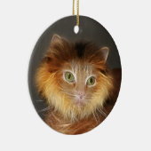 Löwenkatze Keramik Ornament (Rechts)