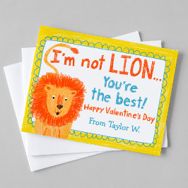 Löwenklassenzimmer Valentine Card Mitteilungskarte