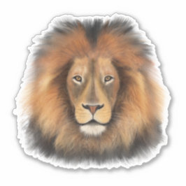 Löwenkönig des Dschungels realistische männliche W Aufkleber