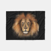 Löwenkönig des Dschungels realistische männliche W Fleecedecke (Vorderseite (Horizontal))