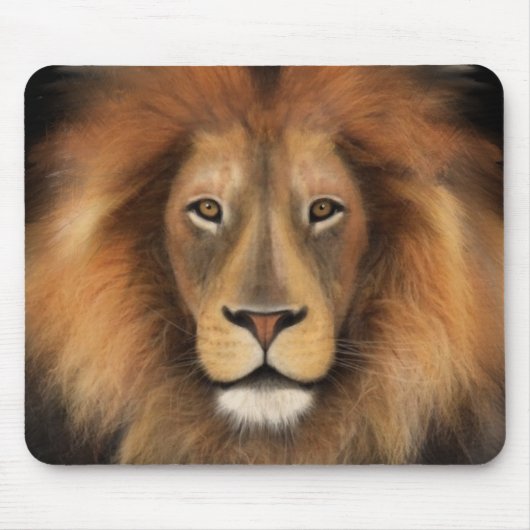 Löwenkönig des Dschungels realistische männliche W Mousepad (Vorne)