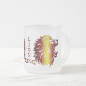 Löwenkönig-Glas-Tasse Mattglastasse (VorderseiteRechts)