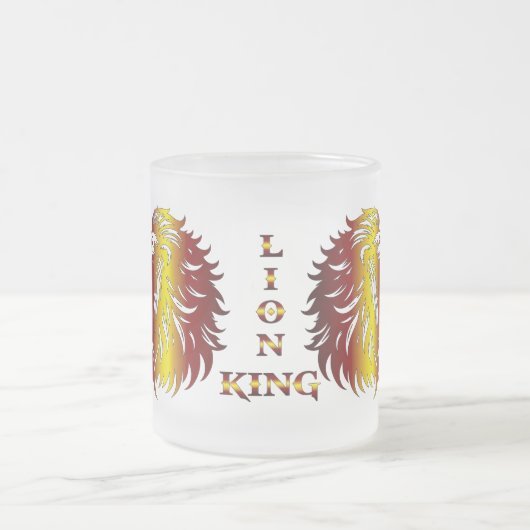 Löwenkönig-Glas-Tasse Mattglastasse (Mittel)