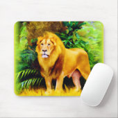 Löwenkönig im Dschungel. Jetzt kaufen Mousepad (Mit Mouse)