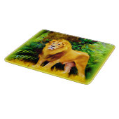 Löwenkönig im Dschungel. Jetzt kaufen Schneidebrett (Ecke)