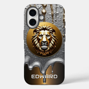 Löwenkönig Individuelles Namensdesign 🦁 iPhone 16 Hülle