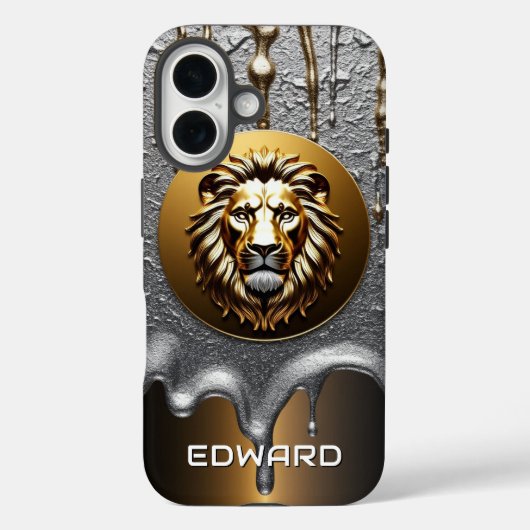Löwenkönig Individuelles Namensdesign 🦁 Case-Mate iPhone Hülle (Rückseite)