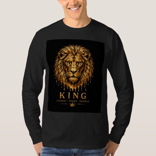 Löwenkönig Krafttier 🦁 T-Shirt (Vorderseite)