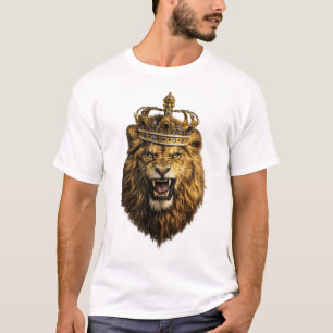 Löwenkönig-Kronen-T-Shirt – Majestätischer königli T-Shirt