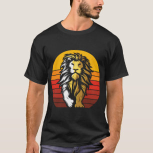 Löwenkönig Sonnenuntergang Krieger – Majestätische T-Shirt