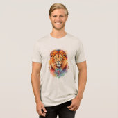 Löwenkönig Tri-Blend Shirt (Vorderseite voll)