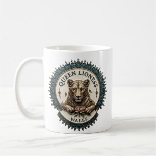 Löwenkönigin. Wales Kaffeetasse
